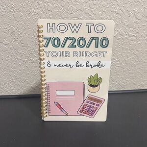 Budget Planner Notebook - Pink, Teal & Cream Cover